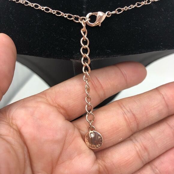 Charter Club Rose Tone Crystal Knot Necklace (E2) - Picture 5 of 7